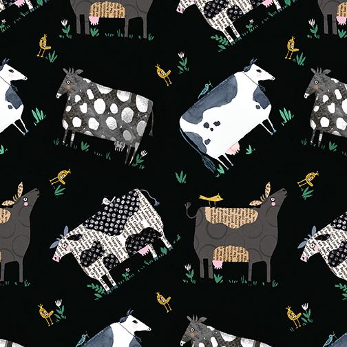 On the Farm 5" Squares OOP, Benartex ONFR5PK, 5" Precut Whimsical Farm Animals Fabric Squares, Terry Runyan