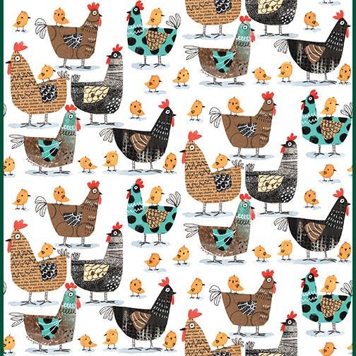On the Farm 5" Squares OOP, Benartex ONFR5PK, 5" Precut Whimsical Farm Animals Fabric Squares, Terry Runyan