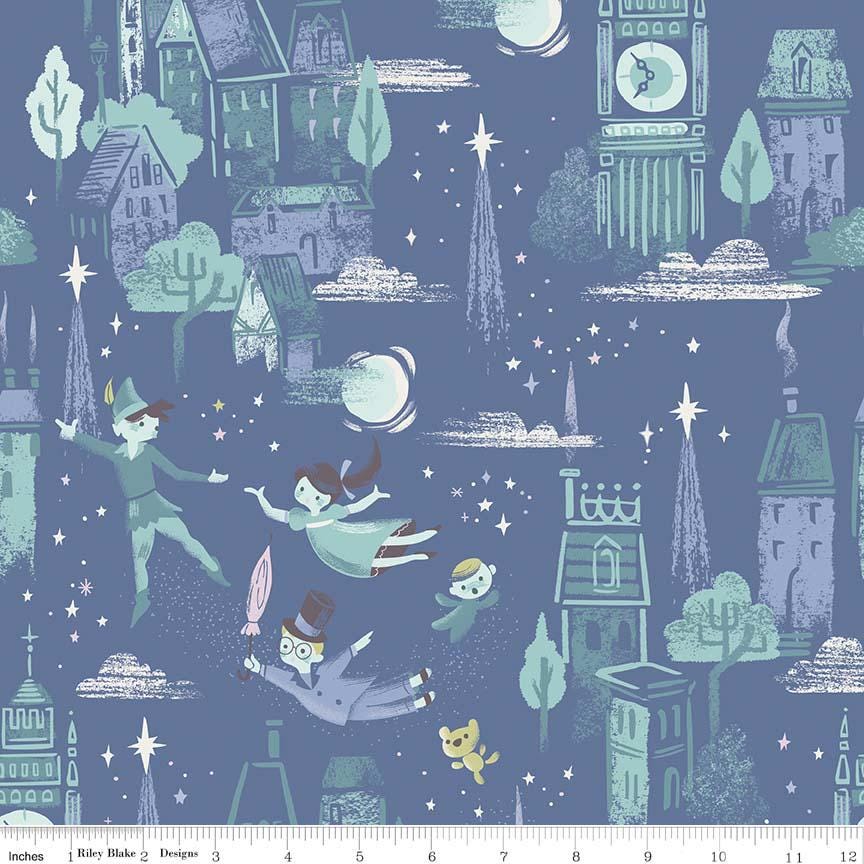 Neverland 5" Stacker OOP, Riley Blake 5-6570-42, 5" Precut Peter Pan Neverland Fairy Tale Fabric Squares, Children's Novelty Fabric, Howarth