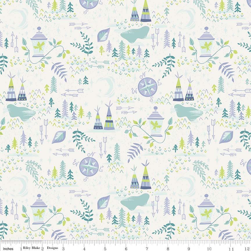 Neverland 5" Stacker OOP, Riley Blake 5-6570-42, 5" Precut Peter Pan Neverland Fairy Tale Fabric Squares, Children's Novelty Fabric, Howarth