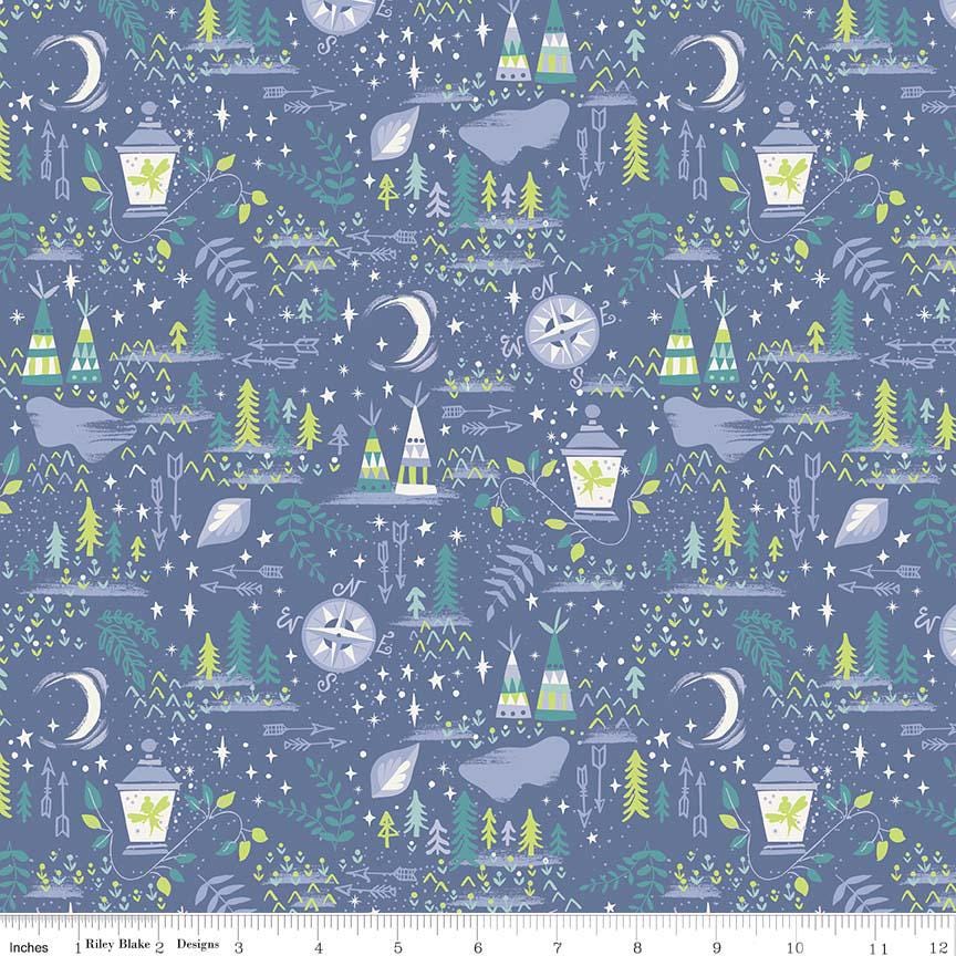 Neverland 5" Stacker OOP, Riley Blake 5-6570-42, 5" Precut Peter Pan Neverland Fairy Tale Fabric Squares, Children's Novelty Fabric, Howarth
