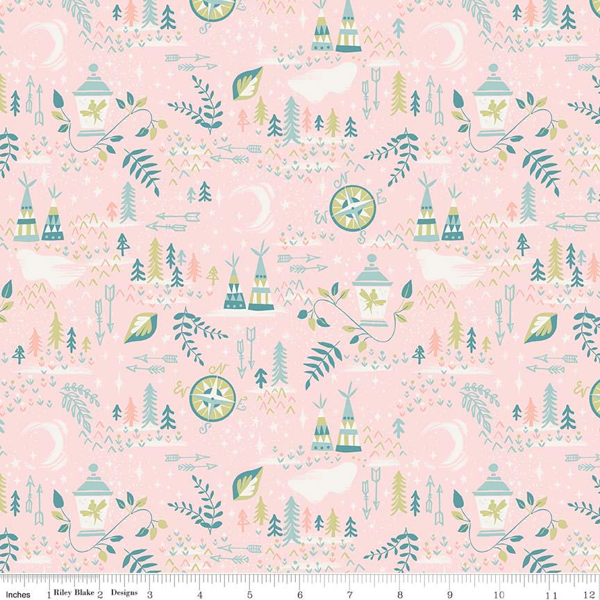 Neverland 5" Stacker OOP, Riley Blake 5-6570-42, 5" Precut Peter Pan Neverland Fairy Tale Fabric Squares, Children's Novelty Fabric, Howarth