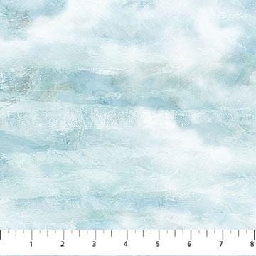Smooth Sailing - Sky Clouds Fabric, Northcott DP28910-42 Light Blue, Summer Landscape Fabric, By the Yard