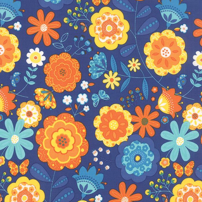 On the Wing OOP Charm Pack Fabric, Moda 35260PP, 5" Precut Quilt Floral Butterfly Birds Juvenile Fabric Squares, Abi Hall