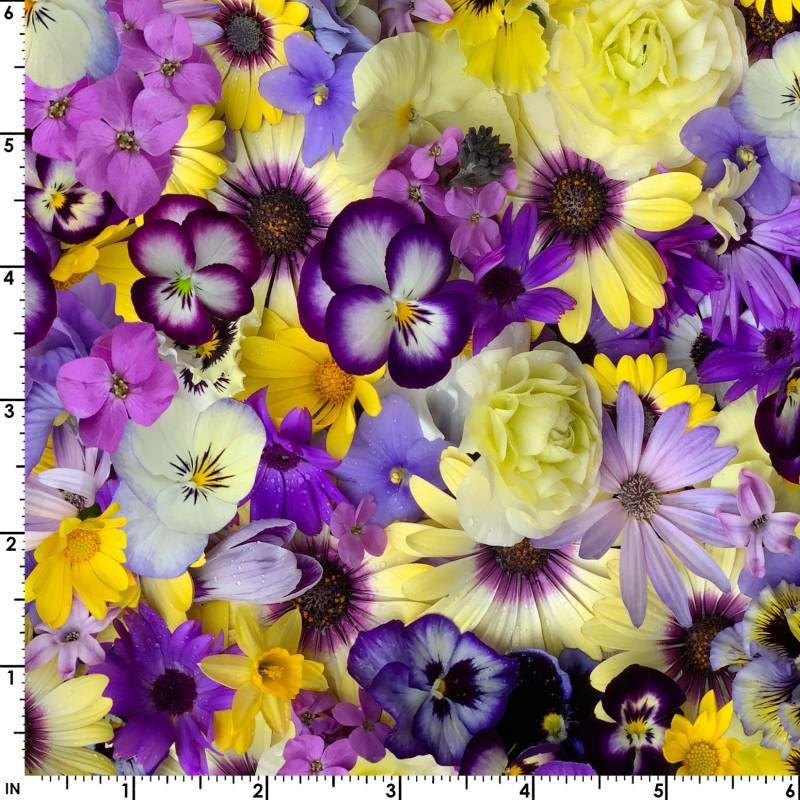 Hand Picked First Light OOP Charm Pack, Maywood Studio CP-MASHPFL, Precut 5" Multicolored Realistic Floral Charm Pack Fabric Squares