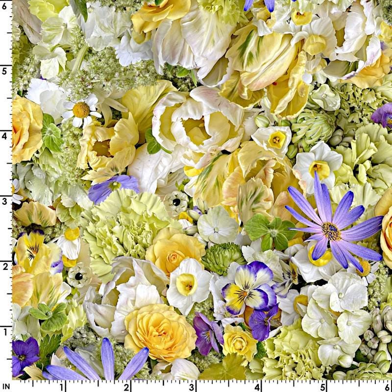Hand Picked First Light OOP Charm Pack, Maywood Studio CP-MASHPFL, Precut 5" Multicolored Realistic Floral Charm Pack Fabric Squares