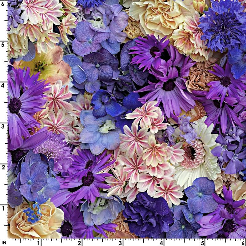 Hand Picked First Light OOP Charm Pack, Maywood Studio CP-MASHPFL, Precut 5" Multicolored Realistic Floral Charm Pack Fabric Squares