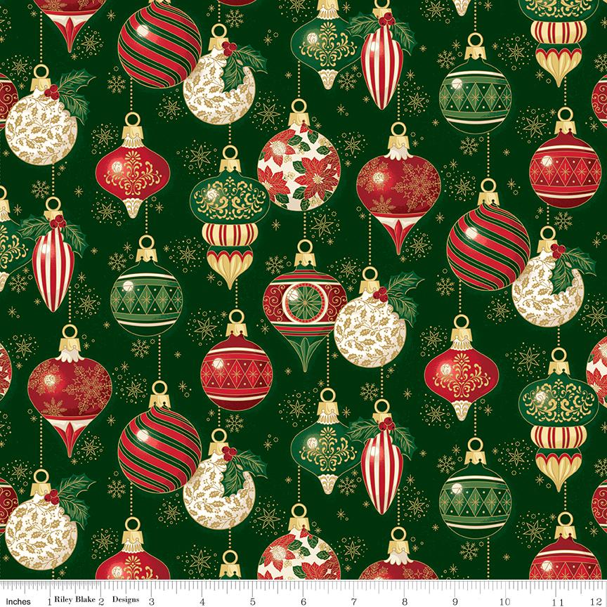 Poinsettias at Christmas 5" Stacker, Riley Blake 5-17630-42, 5" Precut Red Green Christmas Floral Fabric Charm Squares, Jennifer Bosworth