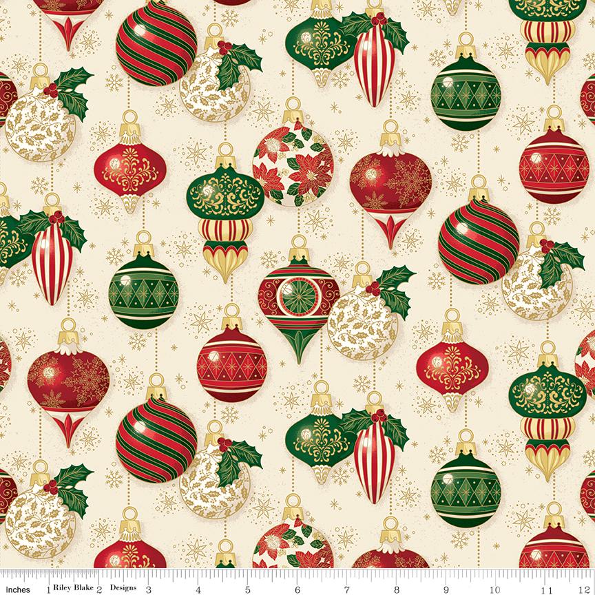 Poinsettias at Christmas 5" Stacker, Riley Blake 5-17630-42, 5" Precut Red Green Christmas Floral Fabric Charm Squares, Jennifer Bosworth