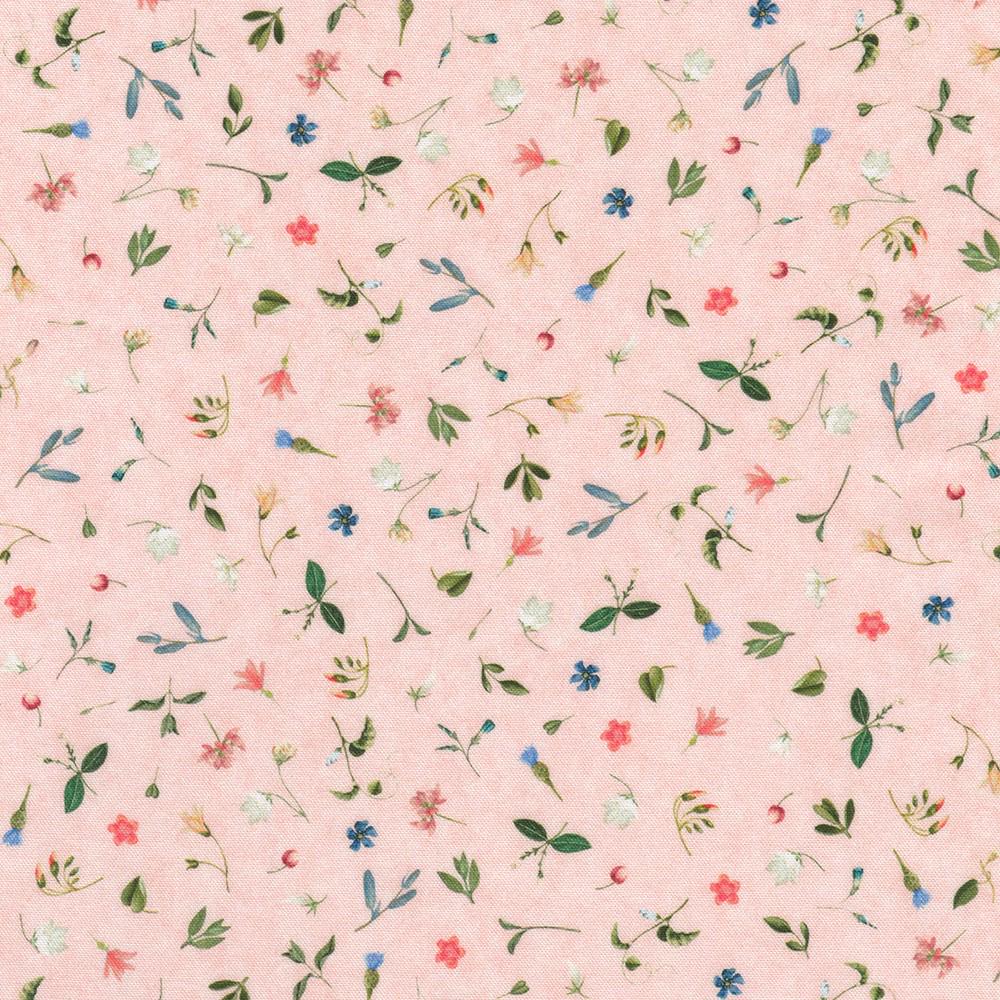 Twilight Terrace 5" Charm Squares, Robert Kaufman CHS-1396-42, 5" Precut Pink Green Black Floral Fabric Squares