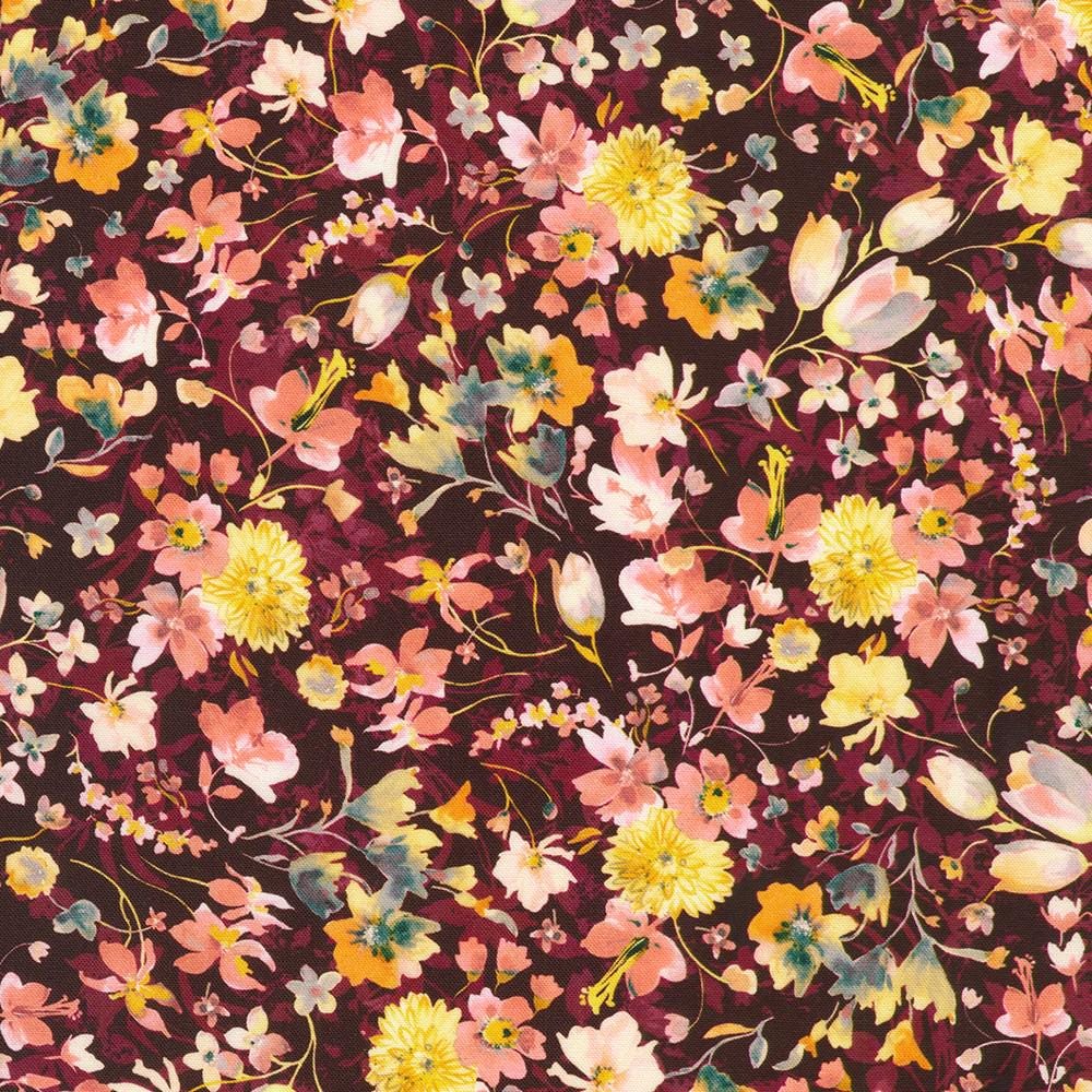 Cider Blossom 2.5" Roll Up, Robert Kaufman RU-1391-40, 2.5" Precut Autumn Fall Floral Fabric Strip Roll, Autumn Floral Jelly Roll