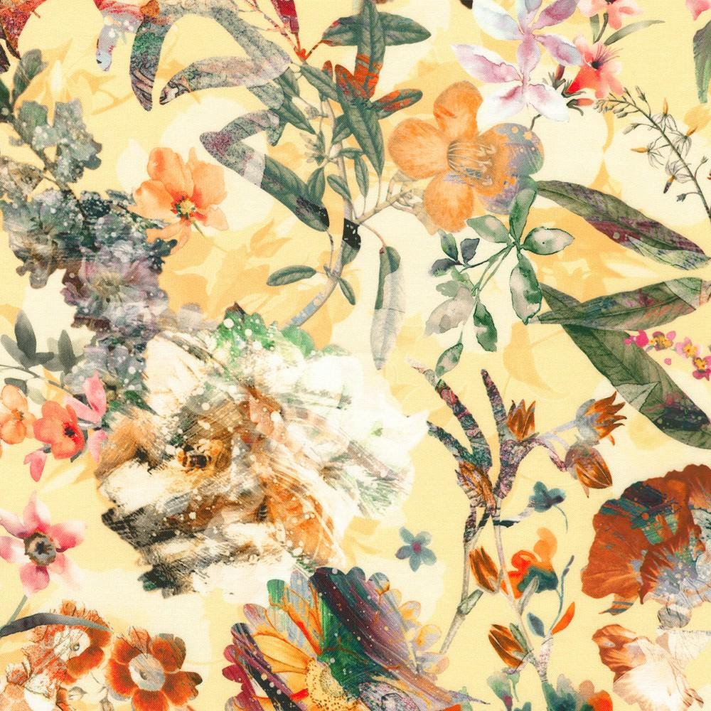 Cider Blossom 2.5" Roll Up, Robert Kaufman RU-1391-40, 2.5" Precut Autumn Fall Floral Fabric Strip Roll, Autumn Floral Jelly Roll
