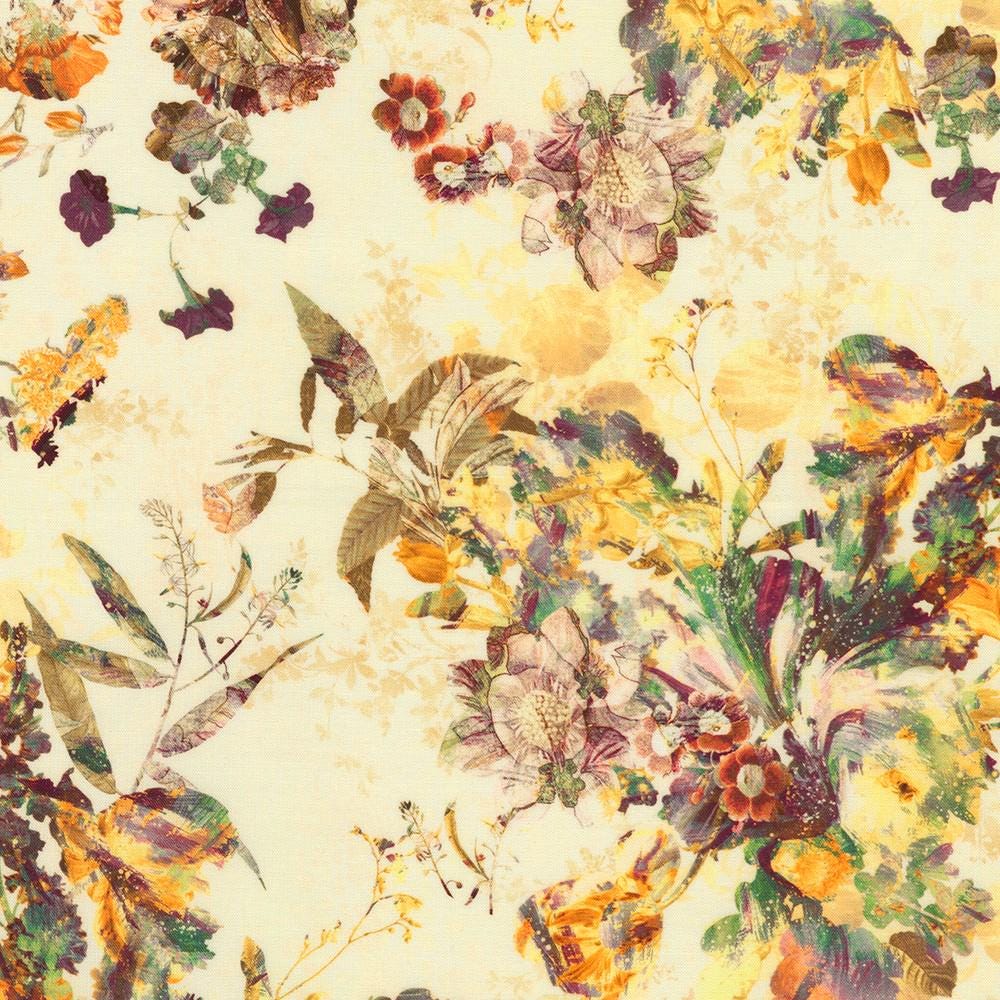 Cider Blossom 2.5" Roll Up, Robert Kaufman RU-1391-40, 2.5" Precut Autumn Fall Floral Fabric Strip Roll, Autumn Floral Jelly Roll