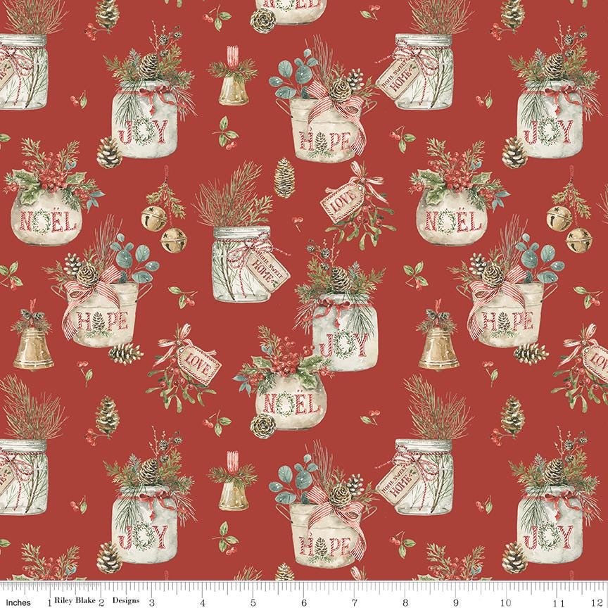 Holiday Spirit 2.5" Rolie Polie, Riley Blake RP-17460-40, 2.5" Precut Red Green Christmas Fabric Strips, Lisa Audit