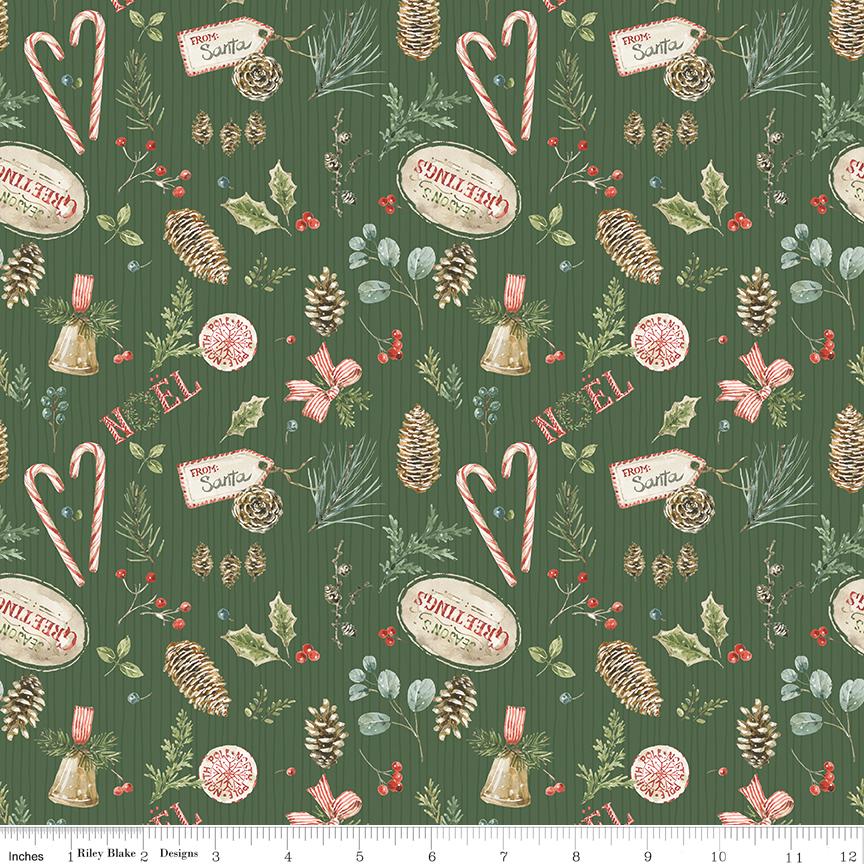 Holiday Spirit 2.5" Rolie Polie, Riley Blake RP-17460-40, 2.5" Precut Red Green Christmas Fabric Strips, Lisa Audit
