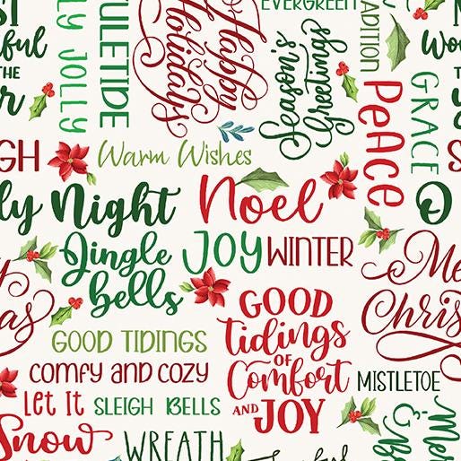 Heartland Holiday 14 Piece Fat Quarter Bundle, Benartex FQHLHPK, Traditional Christmas Xmas Fabric Bundle, Nicole DeCamp