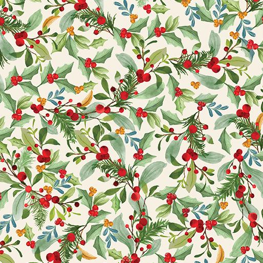 Heartland Holiday 14 Piece Fat Quarter Bundle, Benartex FQHLHPK, Traditional Christmas Xmas Fabric Bundle, Nicole DeCamp
