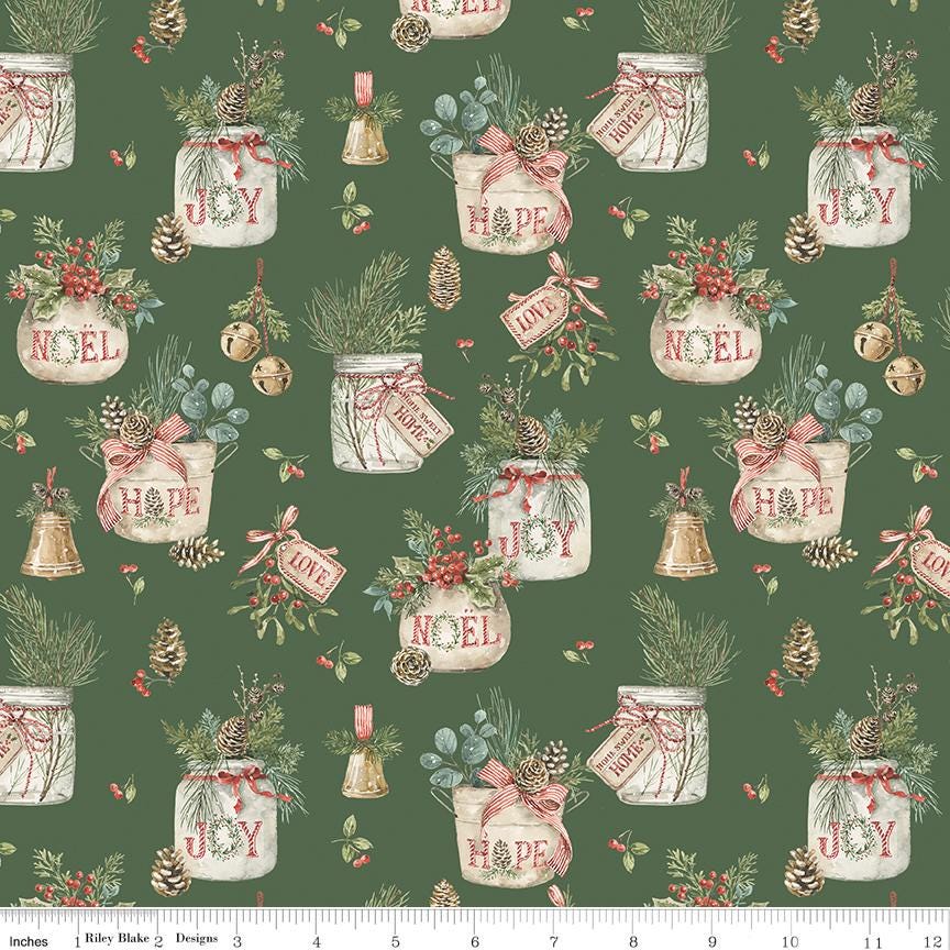 Holiday Spirit 5" Stacker, Riley Blake 5-17460-42, 5" Precut Traditional Christmas Xmas Charm Pack Fabric Squares, Lisa Audit