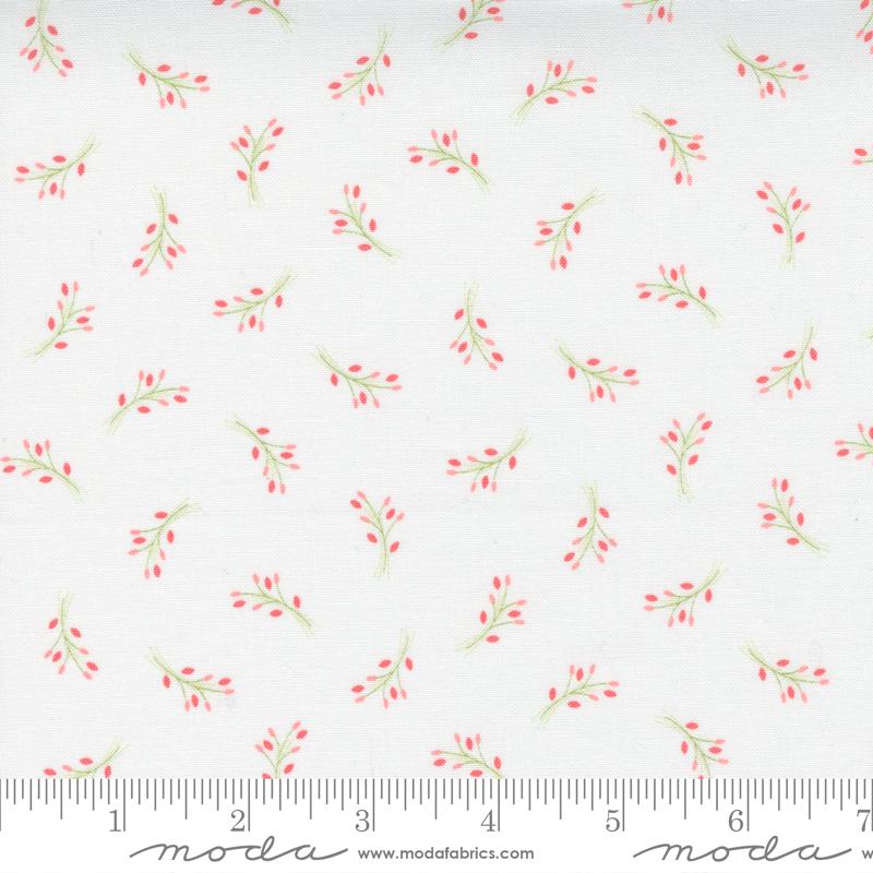 Beautiful Day Charm Pack OOP, Moda 29130PP, 5" Precut Red Pink Green Gray Floral Fabric Squares, Corey Yoder