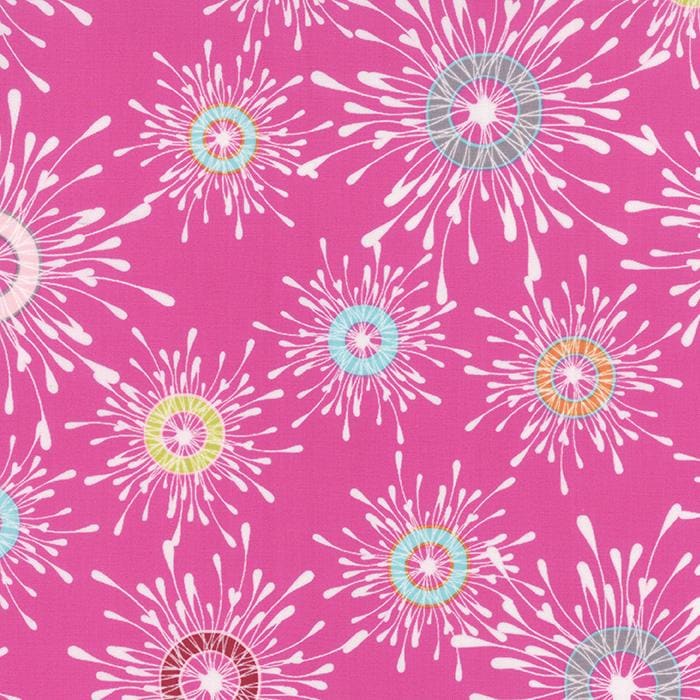 Flow Charm Pack OOP, Moda 1590PP, 5" Precut Modern Contemporary Pink Green Gray Blue Orange Geometric Charm Pack Fabric Squares, Zen Chic