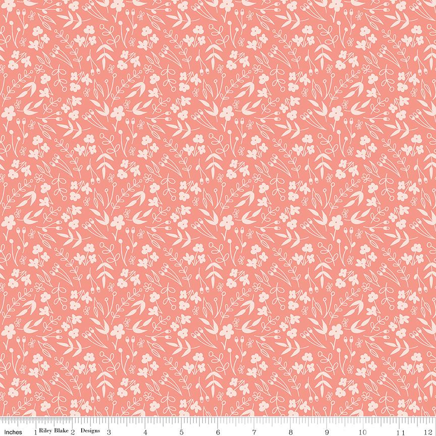 Daybreak 5" OOP Stacker, Riley Blake 5-11620-42, 5" Precut Pink Yellow Blue Floral Bee Charm Pack Fabric Squares, Cotton and Joy