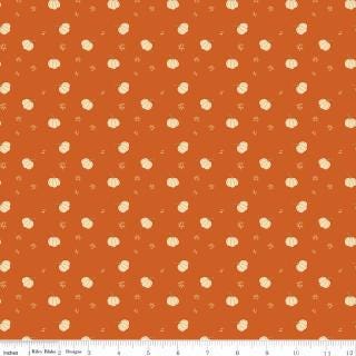 Bountiful - Autumn Fall Pumpkins on Orange Fabric, Riley Blake C17864-Autumn, Fall Pumpkin Cotton Blender Fabric, Sandy Gervais