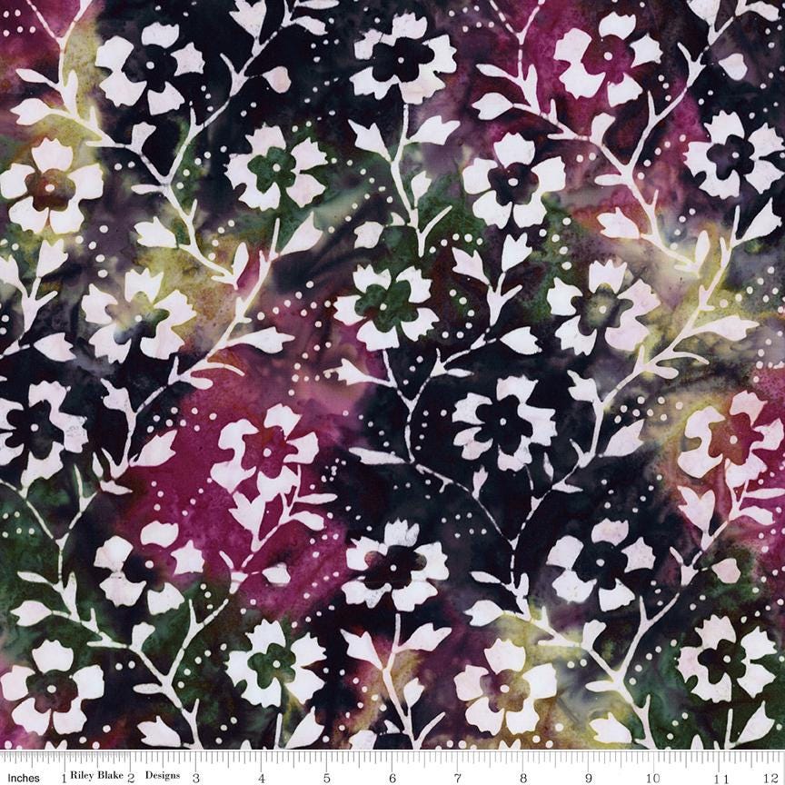 Expressions Batiks Backyard Birds 5" Stacker, Riley Blake 5-23584-42, 5" Precut Pink Purple Green Bird Floral Batik Fabric Squares