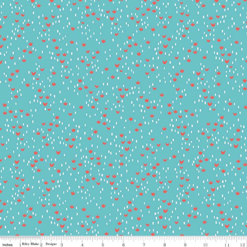 Little Red in the Woods 5" Stacker, Riley Blake 5-8080-42, 5" Precut Pink Mint Blue Little Red Riding Hood Fairy Tale Fabric