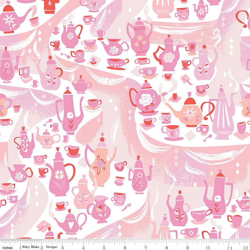 Down the Rabbit Hole 5" Stacker, Riley Blake 5-12940-42, 5" Precut Alice in Wonderland Fairy Tale Charm Pack Fabric Squares, Jill Howarth