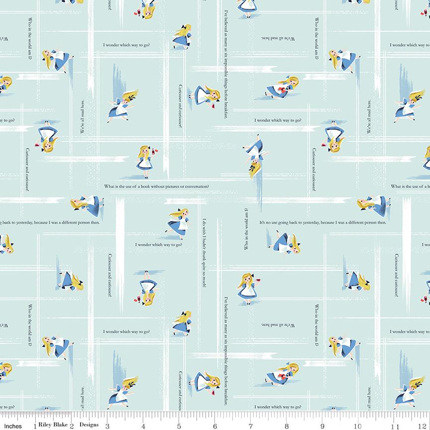 Down the Rabbit Hole 5" Stacker, Riley Blake 5-12940-42, 5" Precut Alice in Wonderland Fairy Tale Charm Pack Fabric Squares, Jill Howarth