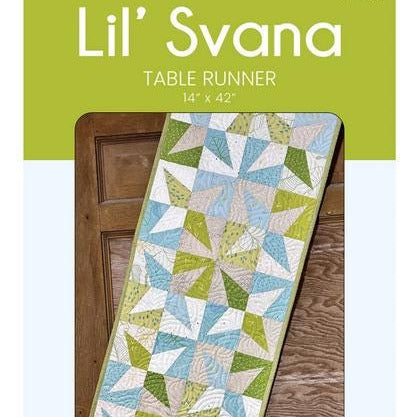 Lil' Svana Table Runner Quilt Pattern, GE Designs Ge-250, Charm Pack Fat 12s Friendly Table Runner Topper Quilt Pattern, Stripology Ruler