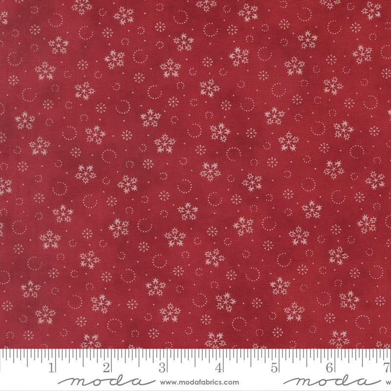 Candlelight Christmas 2.5" Jelly Roll, Moda 44420JR, Precut 2.5" Paisley Floral Red Green Black Cream Christmas Fabric Strips, 3 Sisters
