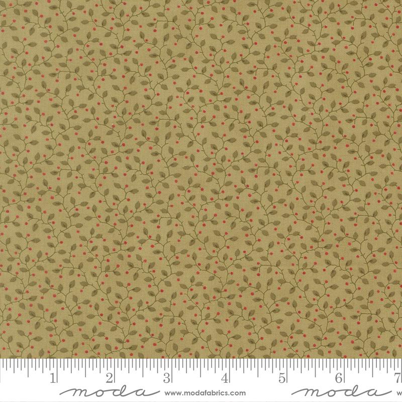 Candlelight Christmas 2.5" Jelly Roll, Moda 44420JR, Precut 2.5" Paisley Floral Red Green Black Cream Christmas Fabric Strips, 3 Sisters