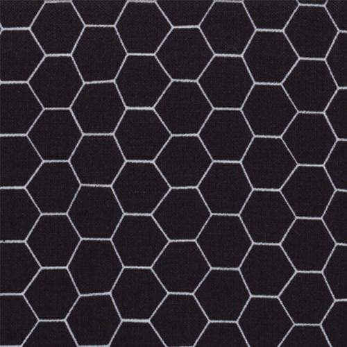 REMNANT 18" of Oink a Doodle Moo - Black Chicken Wire Fabric, Moda 30527-22 Black, Jenn Ski