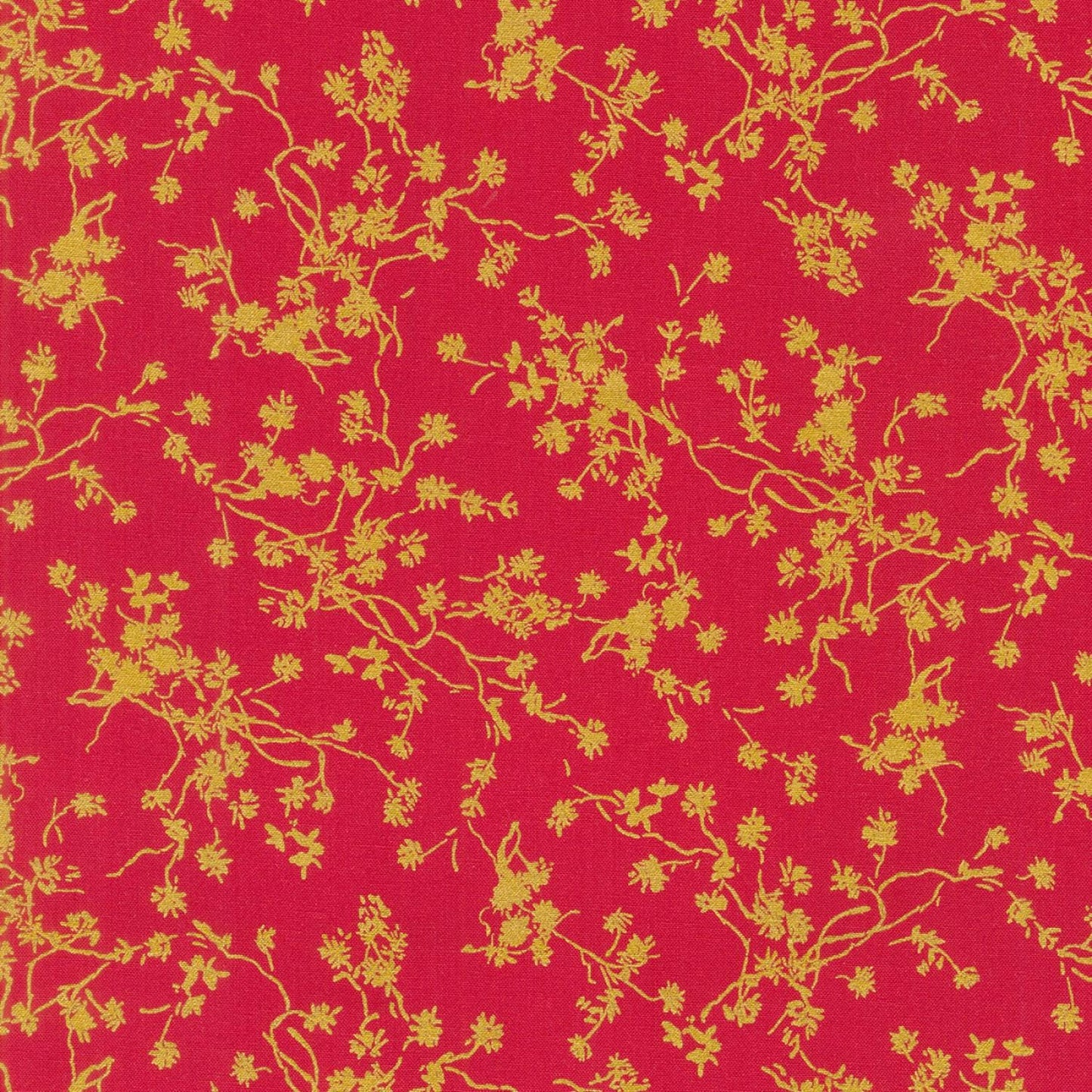 Rosette 10" Squares, Robert Kaufman TEN-1116-42, Precut 10" Red Pink Black Gray Metallic Gold Modern Floral Fabric Squares
