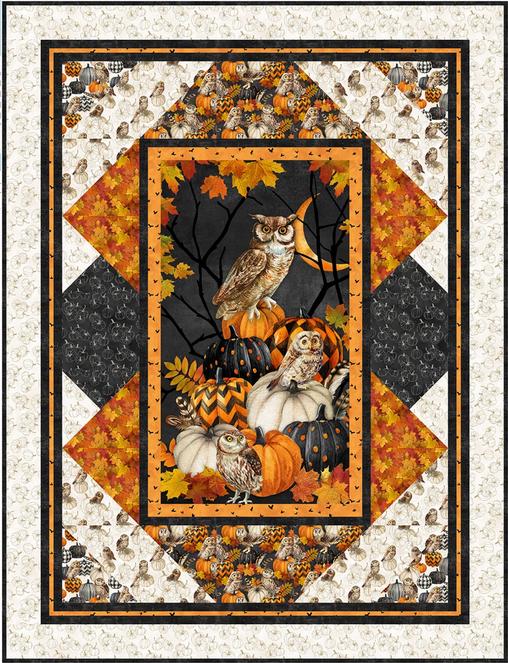 Pages Upon Pages Panel Frame Quilt Pattern, Tourmaline and Thyme PTN3603, 24" Panel Friendly Lap Throw Quilt Pattern