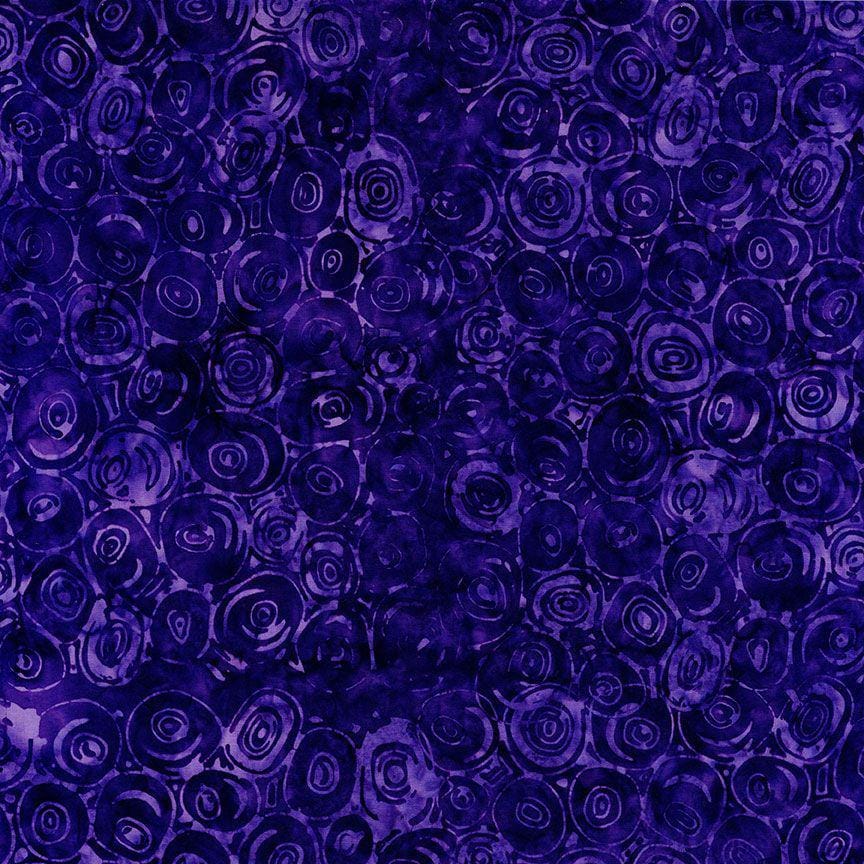 Tonga Lilypad Batik 5" Squares, Timeless Treasures Treat-Mini42 Lilypad, 5" Precut Purple Yellow Green Batik Charm Pack Squares