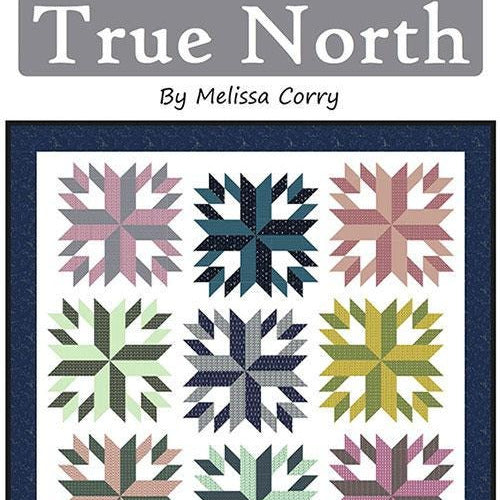 True North Quilt Pattern, Happy Quilting HQ115, Fat Eighths Quarters F8 FQ Friendly Baby Lap Throw Twin Queen Bed Star Quilt Pattern, Corry
