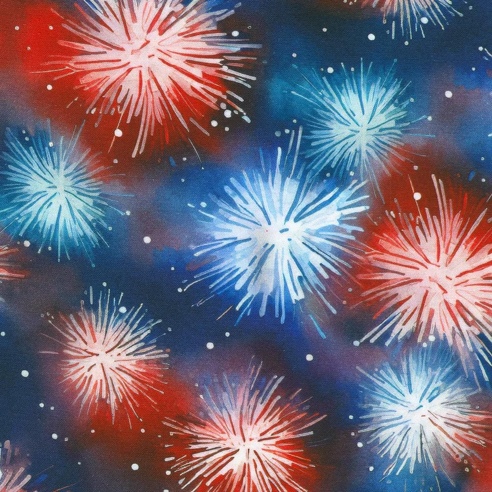 Stars and Stripes 14 Fat Quarter Bundle, Robert Kaufman FQ-2279-14, Modern Bright Christmas Xmas Fabric, 18" x 22" Fat Quarter Yard Cuts