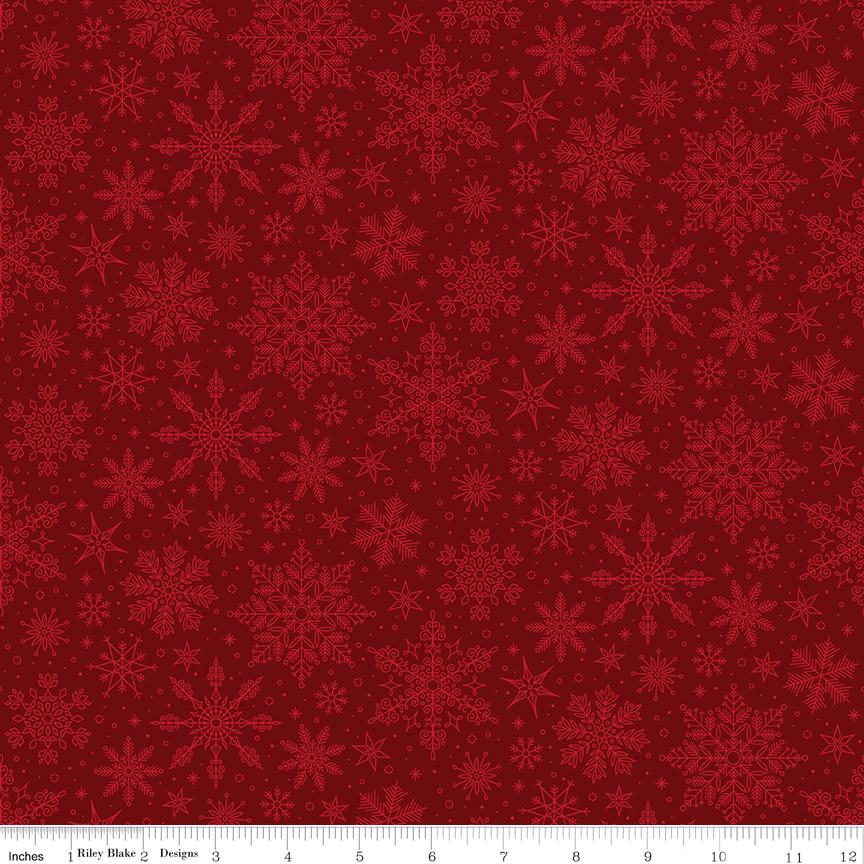 Poinsettias at Christmas 5" Stacker, Riley Blake 5-17630-42, 5" Precut Red Green Christmas Floral Fabric Charm Squares, Jennifer Bosworth