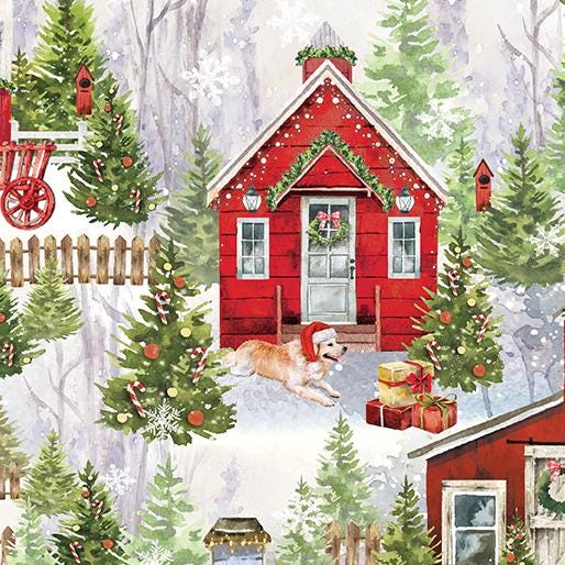 Heartland Holiday 10" Squares, Benartex HLH10PK, 10" Precut Christmas Xmas Layer Cake Fabric Squares, Nicole DeCamp