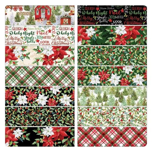 Heartland Holiday 10" Squares, Benartex HLH10PK, 10" Precut Christmas Xmas Layer Cake Fabric Squares, Nicole DeCamp