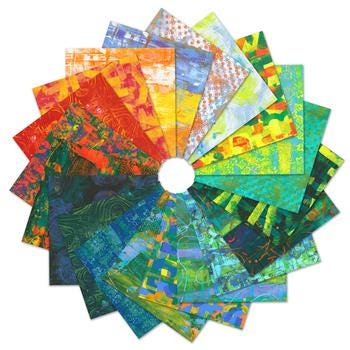Urban Archeology 5" Charm Squares, Robert Kaufman CHS-1397-42, 5" Precut Abstract Modern Charm Pack Fabric Squares, Gender Neutral Fabric