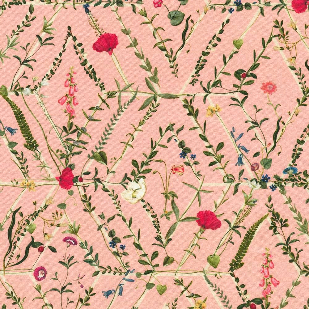 Twilight Terrace 5" Charm Squares, Robert Kaufman CHS-1396-42, 5" Precut Pink Green Black Floral Fabric Squares
