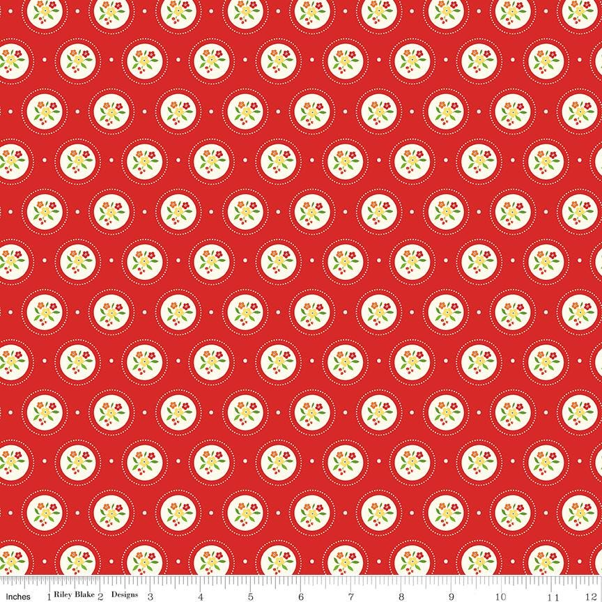 Summer's in Town 5" Stacker, Riley Blake 5-17530-42, 5" Precut Bright Summer Floral Charm Pack Fabric Squares, Sandy Gervais