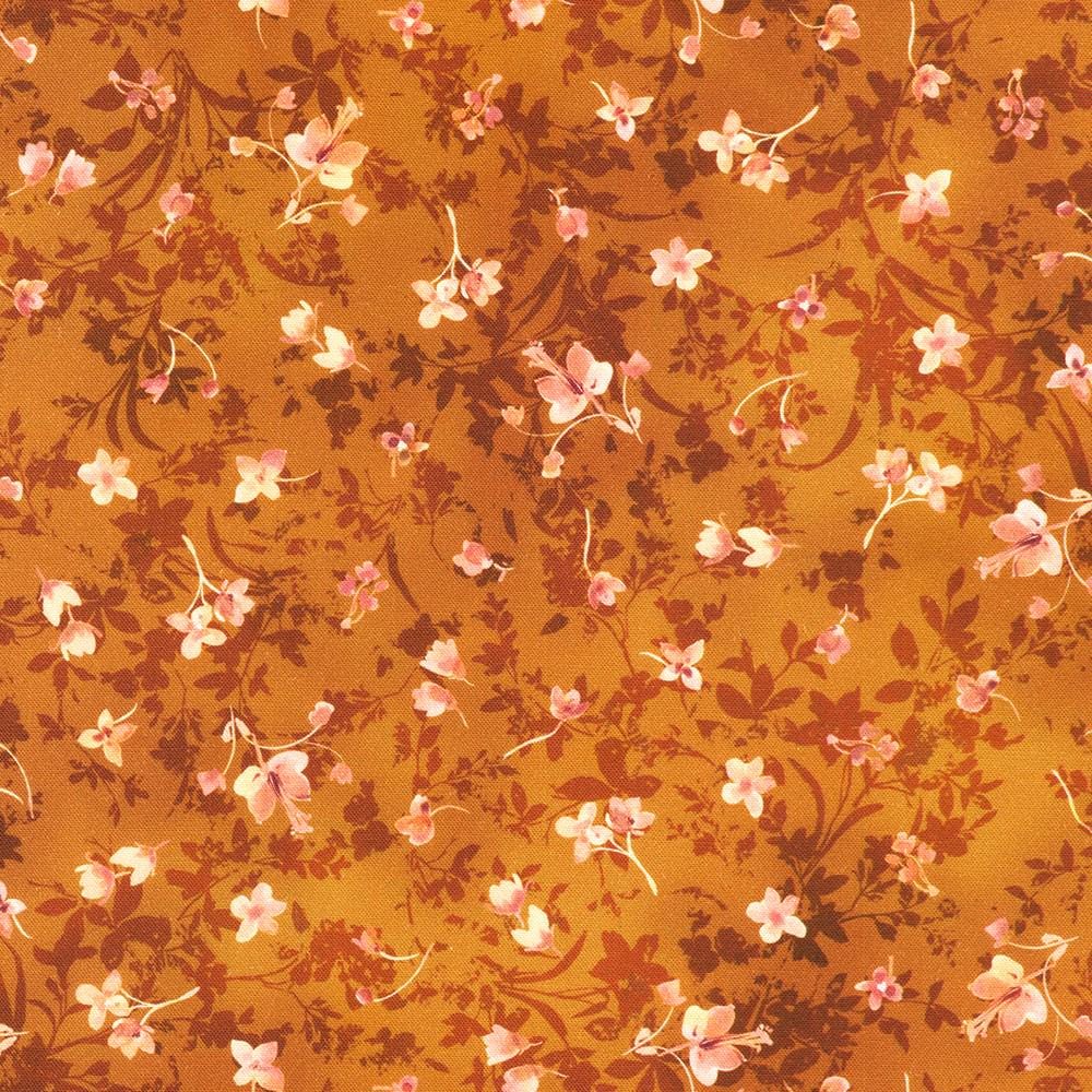 Cider Blossom 2.5" Roll Up, Robert Kaufman RU-1391-40, 2.5" Precut Autumn Fall Floral Fabric Strip Roll, Autumn Floral Jelly Roll