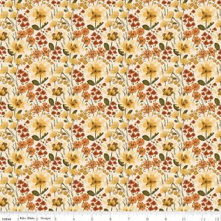 Bountiful 27 Piece Fat Quarter Bundle, Riley Blake FQ-17860-27, 18 x 22 Fabric Cut, Autumn Fall Harvest Floral Fabric, Sandy Gervais