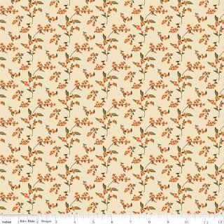 Bountiful Rolie Polie, Riley Blake RP-17860-40, 2.5" Precut Brown Gold Orange Green Autumn Fall Floral Fabric Strips, Sandy Gervais