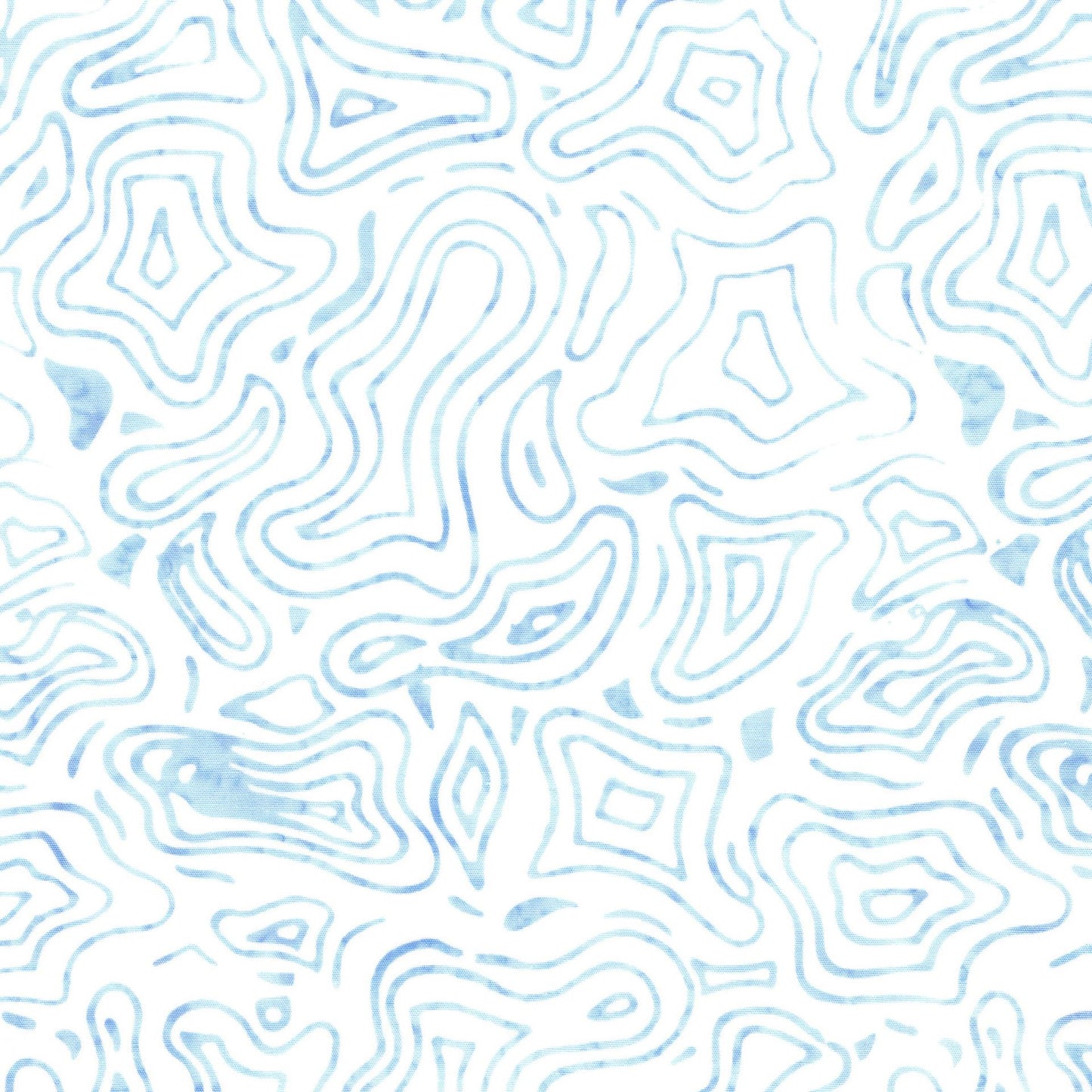 Pixelwave 10" Stack, Island Batik, Precut 10" Blue White Geometric Batik Layer Cake Fabric Squares