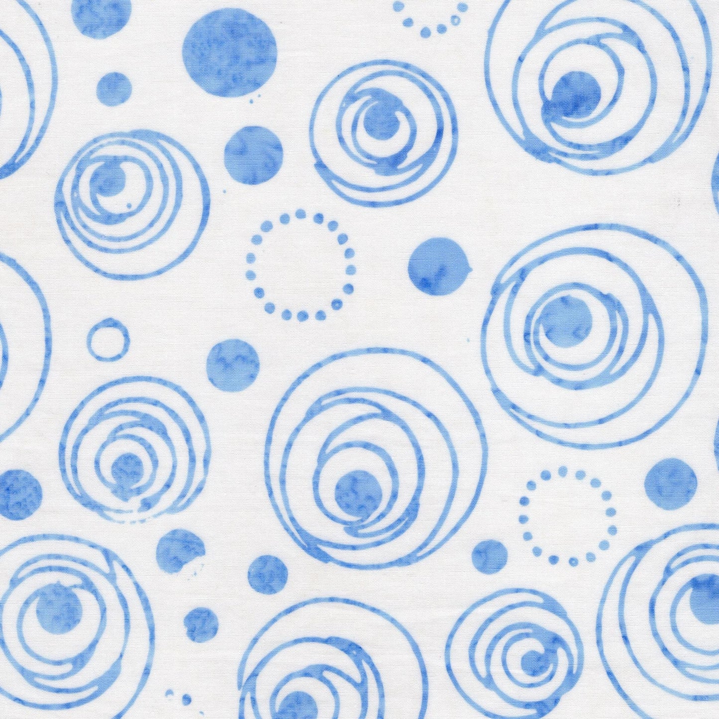Pixelwave 10" Stack, Island Batik, Precut 10" Blue White Geometric Batik Layer Cake Fabric Squares